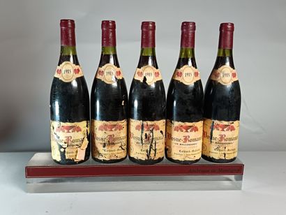 5 Bouteilles VOSNE ROMANÉE 1er Cru Les Malconsorts...
