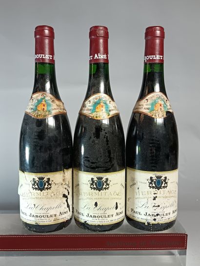 3 Bouteilles HERMITAGE La Chapelle 1990 -...