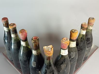 9 Bouteilles MAZY CHAMBERTIN Grand Cru 1971...