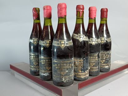 6 Bouteilles MAZY CHAMBERTIN Grand Cru 1990...