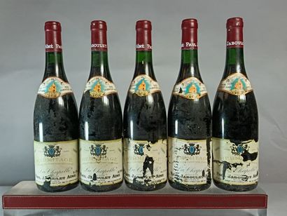 5 Bouteilles HERMITAGE La Chapelle 1989 -...