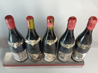 5 Bouteilles CHAMBERTIN Grand Cru 1990 -...