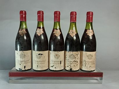 5 Bouteilles POMMARD CLOS de VERGER 1969...
