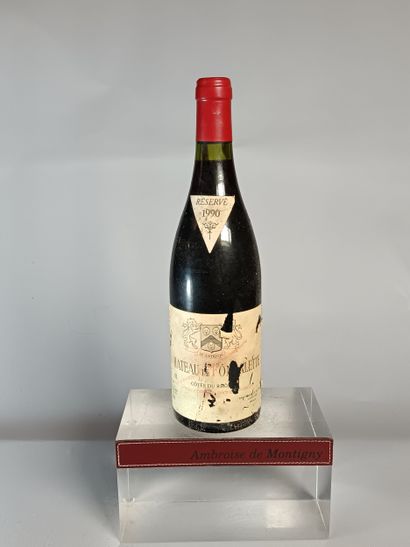 1 Bouteille CÔTES DU RÔHNE 1990 - Château...