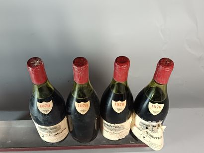 4 Bouteilles MAZY CHAMBERTIN 1976 - Henri...