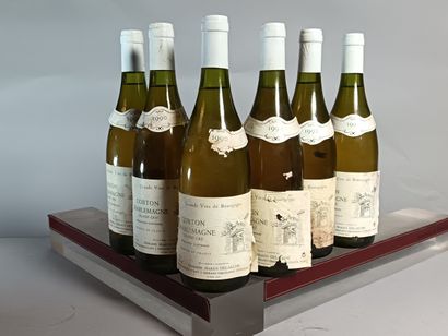 6 Bouteilles CORTON CHARLEMAGNE 1990 - Marius...
