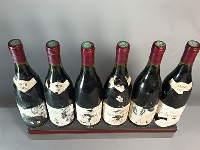 6 Bouteilles CORTON Grand Cru RENARDES 1978...