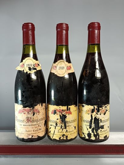 3 Bouteilles VOSNE ROMANÉE 1er Cru Les Malconsorts...