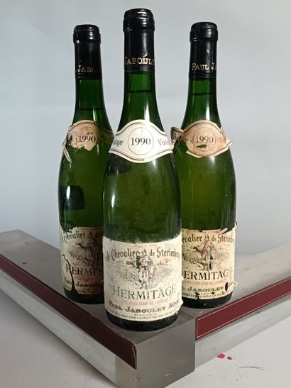 3 Bouteilles HERMITAGE Blanc Le Chevalier...