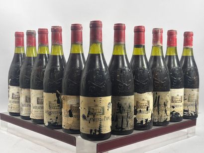 11 Bouteilles CHÂTEAUNEUF DU PAPE 1976 -...
