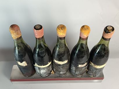5 Bouteilles CHARMES CHAMBERTIN Grand Cru...