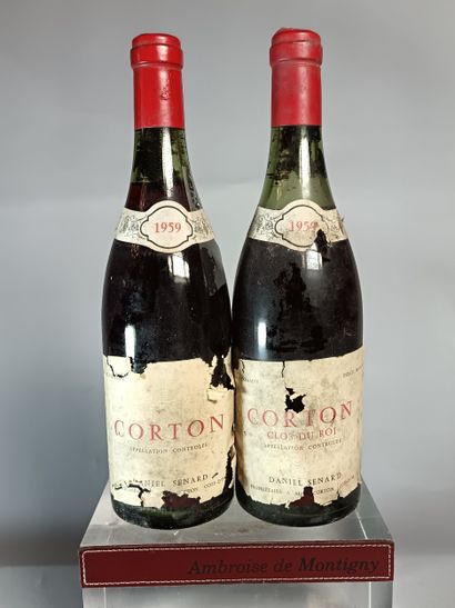 2 Bouteilles CORTON Grand Cru 1959 - Daniel...
