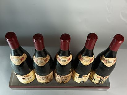 5 Bouteilles VOSNE ROMANÉE 1er Cru Les Malconsorts...