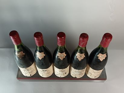 5 Bouteilles POMMARD CLOS de VERGER 1969...