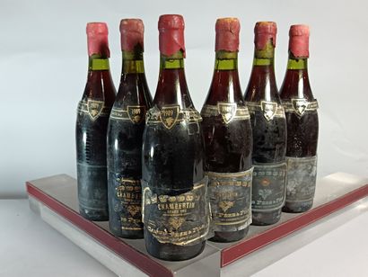 6 Bouteilles CHAMBERTIN Grand Cru 1989 -...