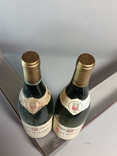 2 Bouteilles HERMITAGE Blanc Jean Louis CHAVE...
