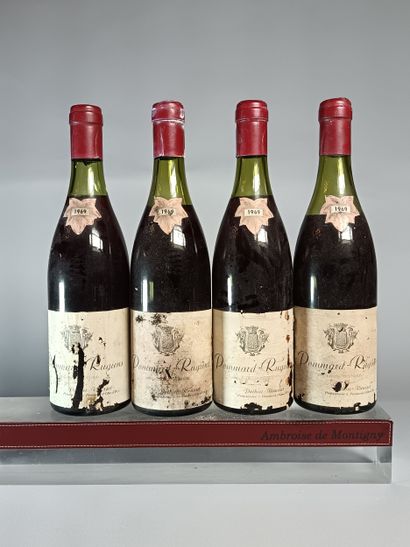 4 Bouteilles POMMARD 1er Cru RUGIENS 1969...