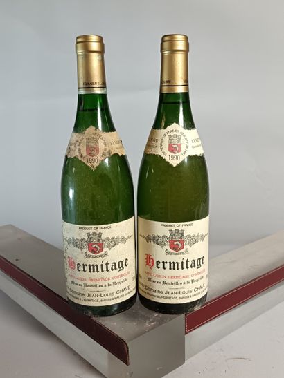 2 Bouteilles HERMITAGE Blanc Jean Louis CHAVE...