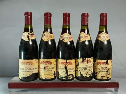 5 Bouteilles VOSNE ROMANÉE 1er Cru Les Malconsorts...