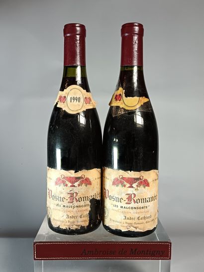 2 Bouteilles VOSNE ROMANÉE 1er Cru Les Malconsorts...