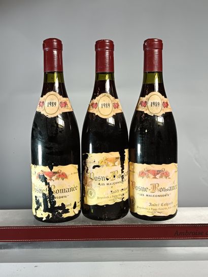 3 Bouteilles VOSNE ROMANÉE 1er Cru Les Malconsorts...