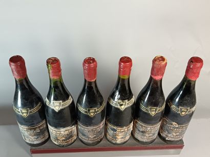6 Bouteilles CHAMBERTIN Grand Cru 1990 -...
