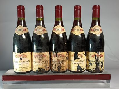 5 Bouteilles VOSNE ROMANÉE 1er Cru Les Malconsorts...