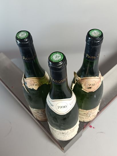 3 Bouteilles HERMITAGE Blanc Le Chevalier...