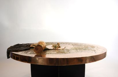 Raf VERJANS (1935). Table basse à plateau...