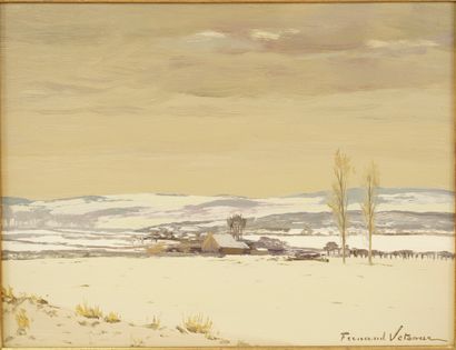 Fernand VETCOUR (1908-2001). Paysage sous...