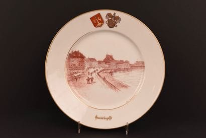 6 Assiettes représentant des vues Liège