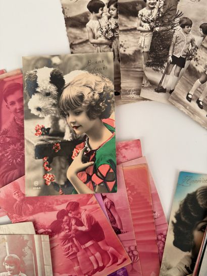 Ensemble de cartes postales, 1 de Bruxelles...