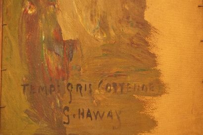 Georges HAWAY (1895-1945). Huile sur panneau....