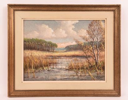 GARSIN Cox (1892-1933).Pastel. Paysage au...