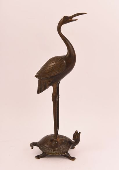 Porte montre en bronze, époque 1900 représentant...