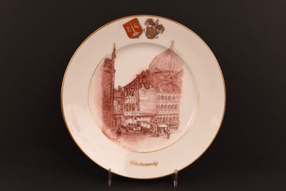 6 Assiettes représentant des vues Liège