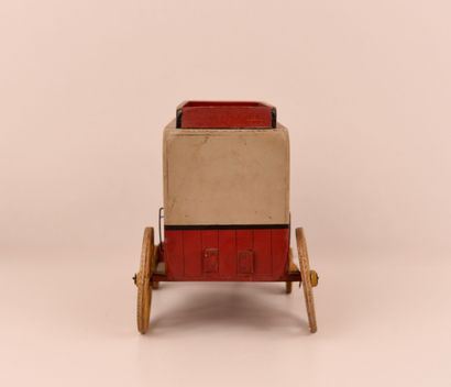 Jouet ancien. Roulotte en bois