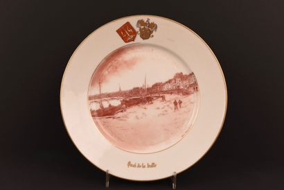 6 Assiettes représentant des vues Liège