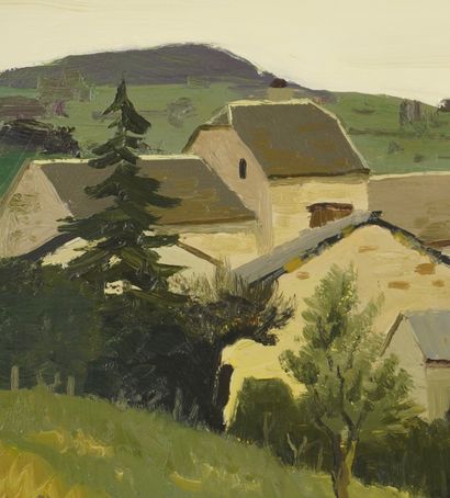 Fernand VETCOUR (1908-2001).
Paysage Ardennais.
Huile...