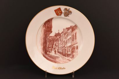6 Assiettes représentant des vues Liège