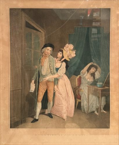 D'après BOILLY. Trois gravures représentant...