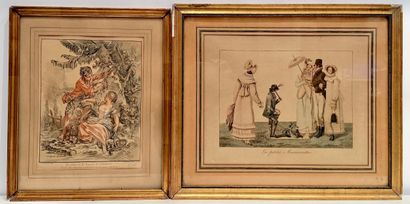 Lot de 6 gravures diverses.
Dimensions encadrement...
