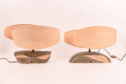 Deux petites lampes en céramique.
Dimension...