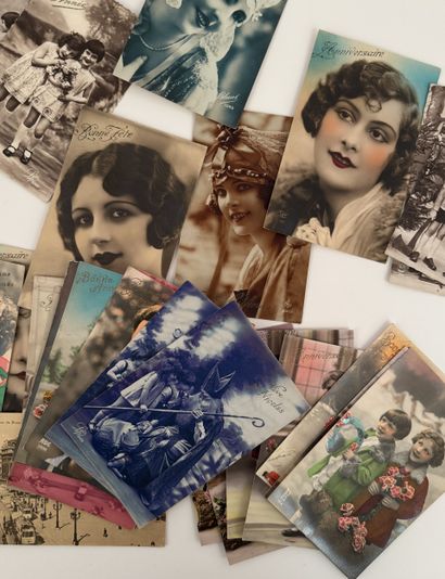 Ensemble de cartes postales, 1 de Bruxelles...