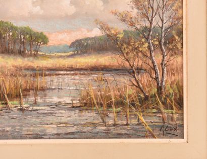 GARSIN Cox (1892-1933).Pastel. Paysage au...