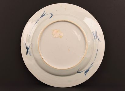 Chine XVIIIe. Assiette bleu blanc.
Diam ...