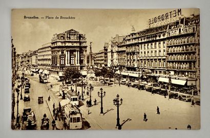 Ensemble de cartes postales, 1 de Bruxelles...