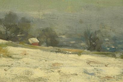 Edmond DELSA (1875-1955). Paysage sous la...