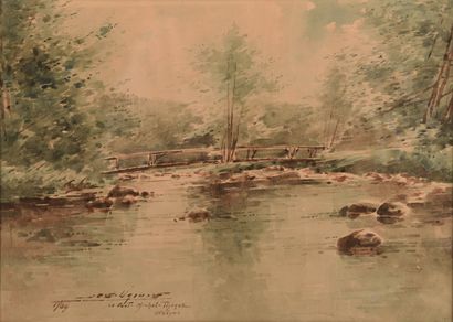 Aquarelle Signée J. DET UGENIE
Situé 
