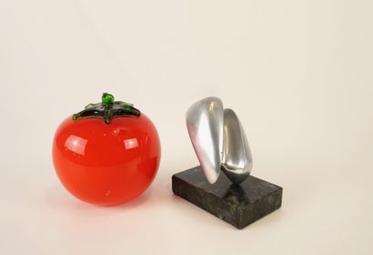 Petite sculpture en Fonte d'aluminium, forme...